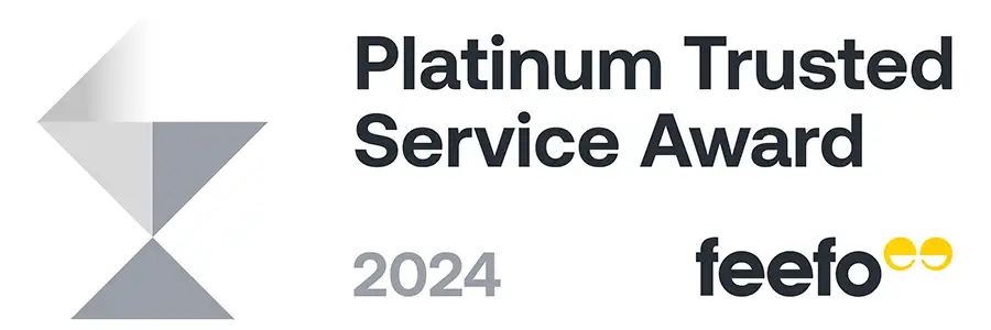 feefo - platinum trusted service award of 2024